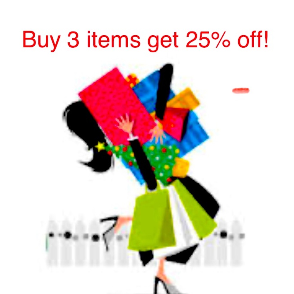 Bundle 3 or more items for an automatic 25% off